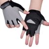 HOT Cycling Anti-slip Anti-sweat Men Women Half Finger Gloves Breathable Anti-shock Sports Gloves Bike Bicycle Glove - Type A--Gray - M