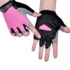 HOT Cycling Anti-slip Anti-sweat Men Women Half Finger Gloves Breathable Anti-shock Sports Gloves Bike Bicycle Glove - Type A--Pink - M