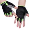 HOT Cycling Anti-slip Anti-sweat Men Women Half Finger Gloves Breathable Anti-shock Sports Gloves Bike Bicycle Glove - Type A--Green - XL