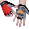 HOT Cycling Anti-slip Anti-sweat Men Women Half Finger Gloves Breathable Anti-shock Sports Gloves Bike Bicycle Glove - Type B--Red - XL