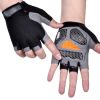 HOT Cycling Anti-slip Anti-sweat Men Women Half Finger Gloves Breathable Anti-shock Sports Gloves Bike Bicycle Glove - Type B--Black - S