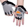 HOT Cycling Anti-slip Anti-sweat Men Women Half Finger Gloves Breathable Anti-shock Sports Gloves Bike Bicycle Glove - Type B--Gray - XL