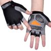 HOT Cycling Anti-slip Anti-sweat Men Women Half Finger Gloves Breathable Anti-shock Sports Gloves Bike Bicycle Glove - Type B--Black - XL