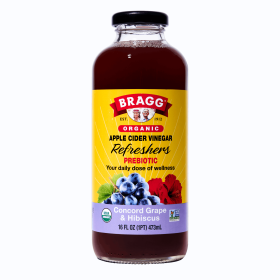 Bragg Organic Apple Cider Vinegar Refresher, Concord Grape & Hibiscus, 16 fl oz - Bragg