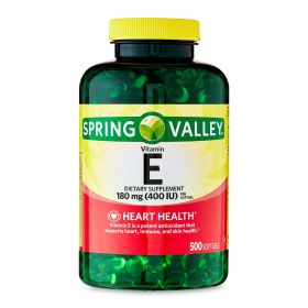 Spring Valley Vitamin E Dietary Supplement;  180 mg;  500 Count - Spring Valley