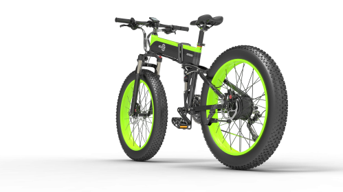 Bezior X1500 Full Suspension 1500W Motor 48V 26inch Wheel Foldable Electric Bike - black