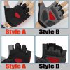 HOT Cycling Anti-slip Anti-sweat Men Women Half Finger Gloves Breathable Anti-shock Sports Gloves Bike Bicycle Glove - Type A--Red - S