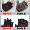 HOT Cycling Anti-slip Anti-sweat Men Women Half Finger Gloves Breathable Anti-shock Sports Gloves Bike Bicycle Glove - Type A--Red - M