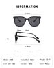 Fashion Square Polarized Sunglasses Women Oversized Sunglass Vintage Sun Glass Men Brand Design Eyewear UV400 Dark Green Shades - transparent gray