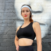 Racerback Athletic Sports Bra - S - Black