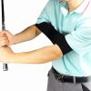 Arm Band Posture Motion Correction Golf Swing Training Aid Practicing Guide Belt for Golf Beginner - black