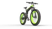 Bezior X1500 Full Suspension 1500W Motor 48V 26inch Wheel Foldable Electric Bike - black