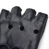 1Pair Women Punk Short Synthetic Leather Gloves Half Finger Fingerless Gloves Fashion Lady Handsome Black Gloves - Black