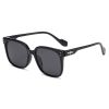 Fashion Square Polarized Sunglasses Women Oversized Sunglass Vintage Sun Glass Men Brand Design Eyewear UV400 Dark Green Shades - black black