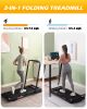 FYC Under Desk Treadmill - 2 in 1 Folding Treadmill for Home 300LBS Weight Capacity;  Free Installation Foldable Treadmill Compact Electric Running Ma