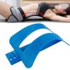 Back Massager Lumbar Support Multi-Level Lumbar Traction Back Stretching Device Stretcher Spinal Pain Relieve Back Muscle Pain Relief - blue