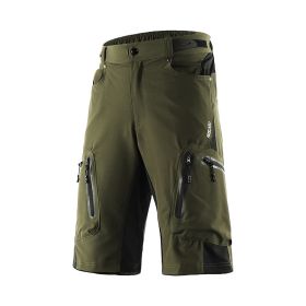 Outdoor Mountaineering Downhill Off Road Mountain Bike Five Point Cycling Shorts (Option: Army Green-Asian Size M)