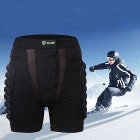 SULAITE Roller Skating Roller Skating Skiing Hip Protection Pants (Option: Black-S)