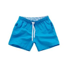 Beach Pants Men's Shorts Summer Surf Pants (Option: Blue-2XL)