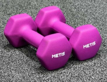 Color Sports Environmental Protection Dip Plastic Small Yiling Hexagonal Household Dumbbells (Option: 1kg METTS rose-1PCS)