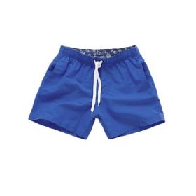 Beach Pants Men's Shorts Summer Surf Pants (Option: Royal blue-S)