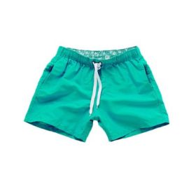 Beach Pants Men's Shorts Summer Surf Pants (Option: Green-L)